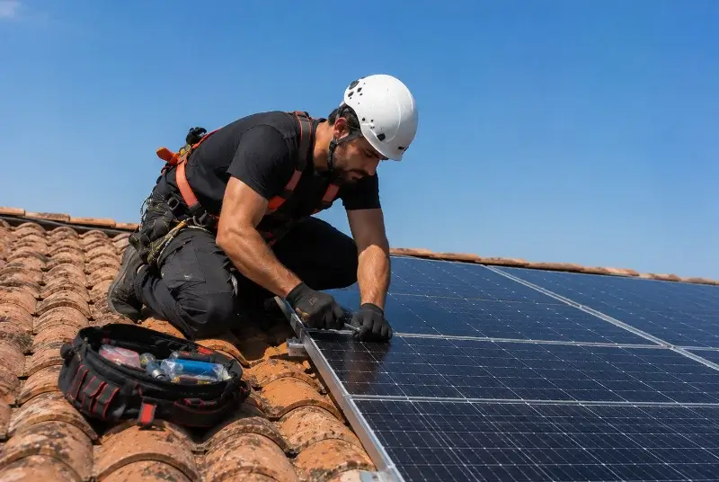 Maintenance et monitoring de panneaux solaires à Lageon