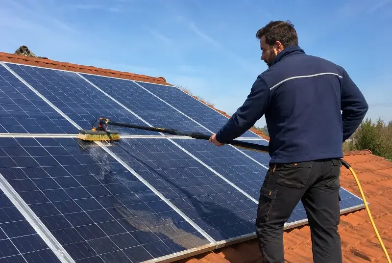 Nettoyage et entretien de panneaux solaires à Lageon